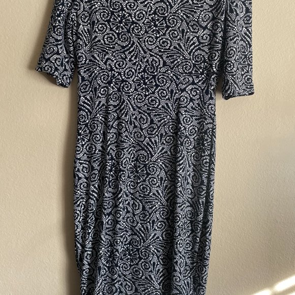 NWT Connected Apparel Faux Wrap Knee Length Dress-Size 6 - Picture 3 of 7